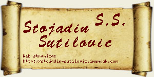 Stojadin Šutilović vizit kartica